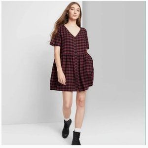 Wild Fable Button-Front Woven Shirt Dress